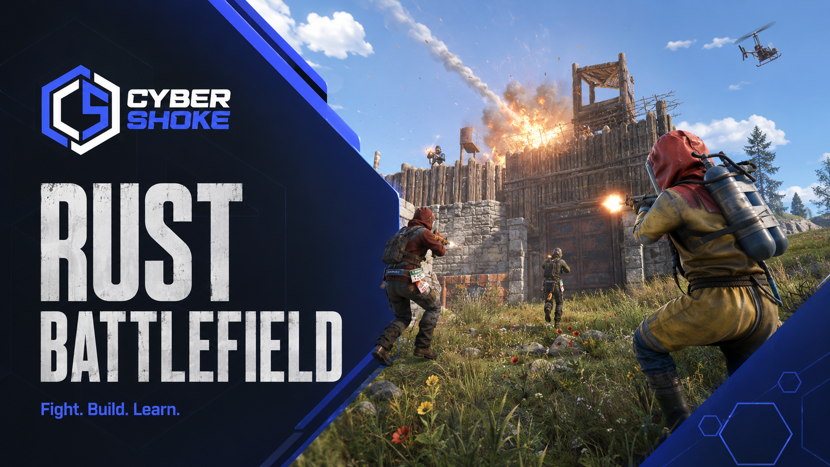 Battlefield сервер RUST на CYBERSHOKE — учись стрелять, строить и выживать без страха потерять лут